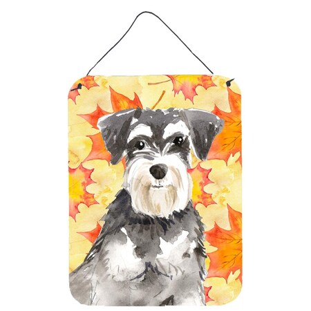 Carolines Treasures Fall Leaves Schnauzer No.2 Wall or Door Hanging Prints CK1833DS1216